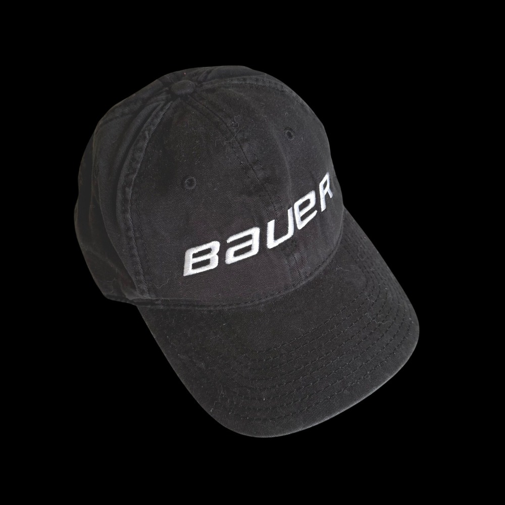 Bauer New Era Hockey Hat Black White Embroidered Adjustable Baseball Cap